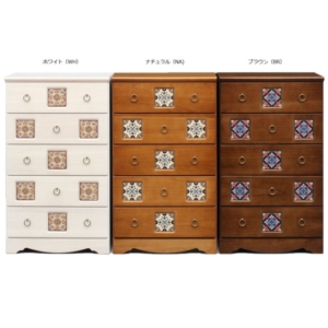 ハイチェスト タンス 5段 日本製 木製 桐材 アンティーク調 引き出し収納 ベッドルーム 寝室 完成品