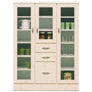 ローカップボード 食器棚 日本製 木製 カントリー調 キッチン 台所 ダイニング 完成品