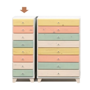 チェスト タンス 8段 マルチカラー 日本製 木製 パイン材 子供部屋 ベッドルーム 寝室 リビング 完成品