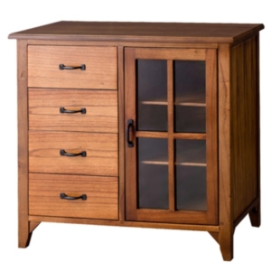 キャビネット 収納棚 幅80cm P-320 木製 脚付き 強化ガラス ティンバー 完成品 リビング ダイニング インテリア家具