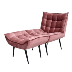 ソファー 約幅77cm オットマン付き キルティング加工 スチール脚付き 脚部組立品 スタイリッシュソファ 代引不可