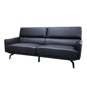 ソファー 約幅191cm 背もたれ可動式 合皮 張地 肘付き スチール脚 脚部組立品 リビング ダイニング 代引不可