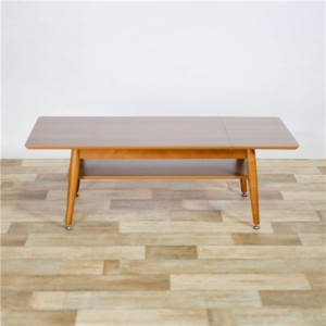 エクステンションテーブル ローテーブル 幅約90～120 奥行53 高さ40cm 伸長式 棚付き 組立品 リビング ダイニング 代引不可