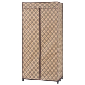 カバー付き クローゼットハンガー 約75cm幅 組立式 代引不可