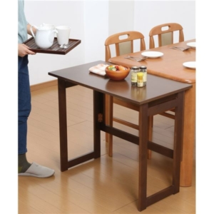 天然木折りたたみテーブル 完成品 代引不可