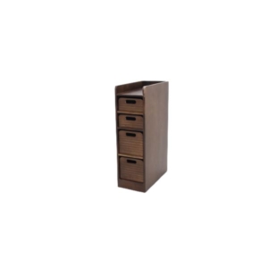 収納棚 サイドボード 4段 木製 天然木 桐材 キャスター付き 軽量 トレイワゴン 完成品 リビング