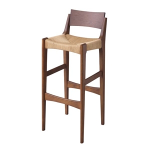 カウンターチェア ハイチェア 木製 アッシュ ペーパーコード 完成品 リビング ダイニング 店舗 飲食店
