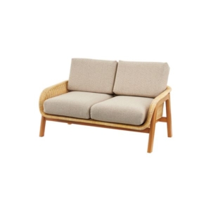 ソファー 幅115cm ラタン 木製 肘付き 完成品 リビング ダイニング プレゼント 代引不可