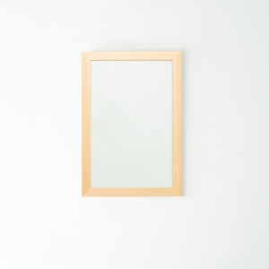 幅広枠ウォールミラー()() 天然木 姿見鏡 ワイド 高級感 木製 飛散防止加工 壁掛け 北欧風 ヴィンテージ 韓国インテリア 玄関 トイレ 洗面 日本製 完成品 NK-33