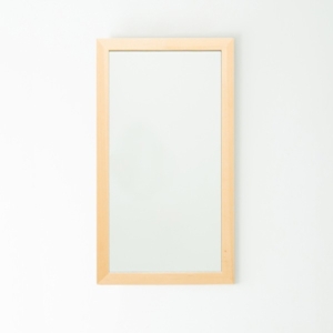 幅広枠ウォールミラー()() 天然木 姿見鏡 ワイド 高級感 木製 飛散防止加工 壁掛け 北欧風 ヴィンテージ 韓国インテリア 玄関 トイレ 洗面 日本製 完成品 NK-34