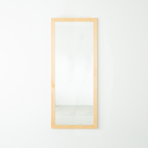 幅広枠ウォールミラー()() 天然木 姿見鏡 ワイド 高級感 木製 飛散防止加工 壁掛け 北欧風 ヴィンテージ 韓国インテリア 玄関 トイレ 洗面日本製 完成品 NK-36