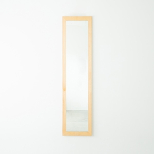 幅広枠ウォールミラー()() 天然木 姿見鏡 ワイド 高級感 木製 飛散防止加工 壁掛け 北欧風 ヴィンテージ 韓国インテリア 玄関 トイレ 洗面 日本製 完成品 NK-37