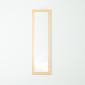 幅広枠ウォールミラー()() 天然木 姿見鏡 ワイド 高級感 木製 飛散防止加工 壁掛け 北欧風 ヴィンテージ 韓国インテリア 玄関 トイレ 洗面 日本製 完成品 NK-38