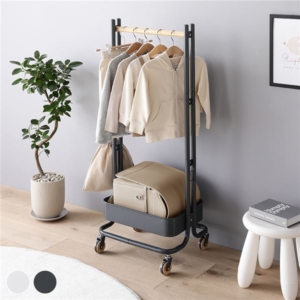 ハンガーラック 子供用 スチールパイプ キャスター付き キッズハンガー 組立品 子供部屋 勉強部屋 代引不可