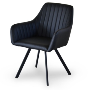 パーソナルチェア mm 肘付き PUレザー スチールパイプ モダンクラブチェアー 組立品 リビング ダイニング 代引不可