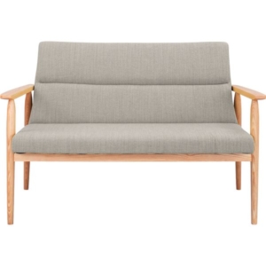 ダイニング ソファ 約幅117cm 天然木 アッシュ 肘付き ソファー リビング インテリア家具 完成品 代引不可