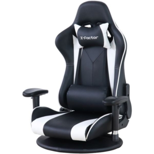 ゲーミングフロアチェア 座椅子 奥行65～130 高さ99cm リクライニング式 回転式 肘付き 組立品 リビング 代引不可