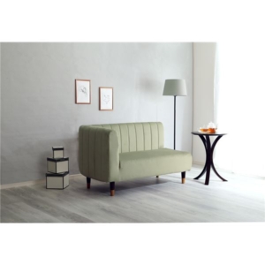 ソファー 約112 57.5 65cm グリーン 日本製 大人かわいいインテリア 片肘ソファ 完成品 脚のみ組立て 代引不可