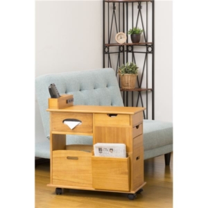 ソファーサイド すっ桐ワゴン（サイドテーブル） 完成品