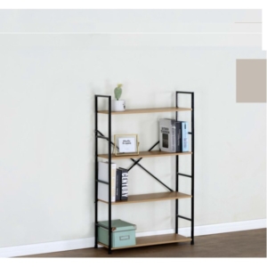 収納棚 オープンラック ワイド 4段 スチール 薄型 壁面 シェルフ 飾り棚 ベッドサイド リビング ダイニング 組立式 代引不可
