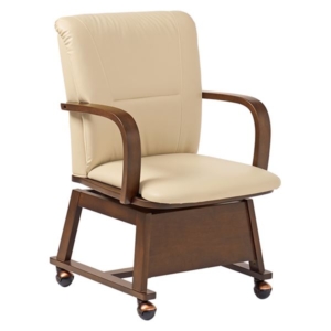 ダイニングチェア 約 1脚 こたつ対応 回転式 キャスター付き 肘付き 組立品 リビング 代引不可