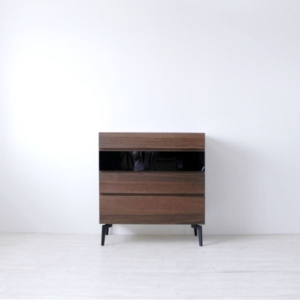 サイドボード 約 ウォールナット オープンレール付 引き出し収納 ワードチェスト リビング ダイニング 代引不可