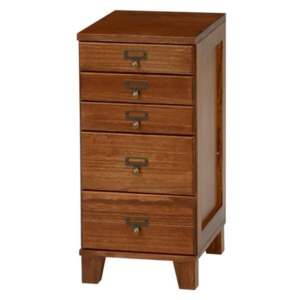 書類収納 収納ケース 5段 木製 桐 ネーム入れ付き 脚付き リビング ダイニング 書斎 勉強部屋 代引不可