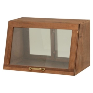 キッチン収納 約 取っ手 引き戸付き 木製 カウンター上 ガラスケース 調味料ラック 代引不可