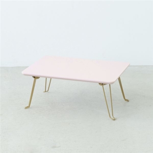 10個セット ニーナ 幅45折りたたみテーブル(ピンク) 幅45cm 脚カラー：ゴールド 机 折り畳み ローテーブル 折れ脚 パステル ミニ 小さい 北欧 韓国インテリア 完成品 業務用 NK-745