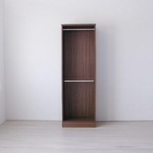 ワードローブ 約W600 D410 H1800mm ウォールナット 代引不可