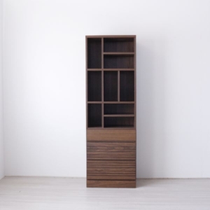 飾棚チェスト 約W600 D410 H1800mm ウォールナット 代引不可