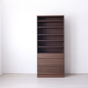 オープンチェスト 約W800 D410 H1800mm ウォールナット 代引不可