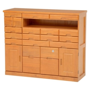 サイドボード 電話台 木製 鍵付き 引き出し 扉収納 FAX台 リビング ダイニング 廊下 玄関 代引不可