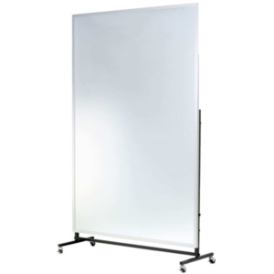 割れない大型 スタンドミラー/全身姿見鏡 キャスター 2.7cm シルバー 日本製 軽量 プロ仕様 『REFEX リフェクス』 代引不可