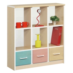 オープンラック 収納棚 日本製 引き出し収納付き 木製 子供部屋家具 ANJUあんじゅ 完成品 開梱設置 代引不可