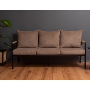 ソファ 約幅168cm 肘掛け アーム付き スチール カバーリング 肘付き ソファー リビング インテリア家具 組立品 代引不可