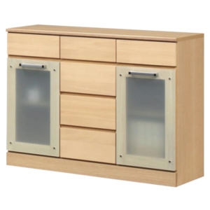 食器棚 キッチン収納 木製 ガラス扉付き 日本製 キャビネットB Angel エンジェル 完成品 開梱設置 代引不可