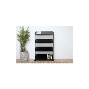 オープンラック 収納棚 4段 アジャスター付き スチール 2WAYラック リビング インテリア家具 組立品