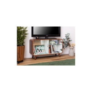 コレクションケース 約幅79.5cm 脚付き 天然木 ラバーウッド 強化ガラス コレクションシェルフ 組立品