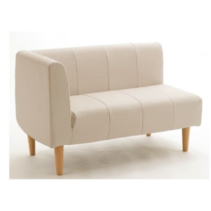 ソファー 右肘タイプ PVC 合皮 スチールパイプ 脚付き 肘付き 日本製 ダイニングソファー リビング 代引不可