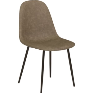 ダイニングチェア PU 合成皮革 スチール製 リビング ダイニング GY 2脚組 組立品 代引不可