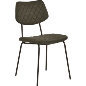 ダイニングチェア ファブリック コーデュロイ スチール脚 GN 2脚組 組立品 代引不可