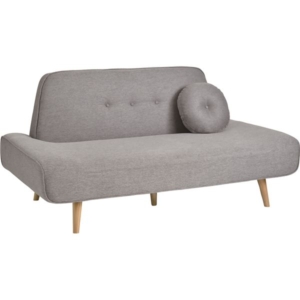 ソファ 幅165cm 2.5P ファブリック 木製脚 クッション付き GY 組立品 代引不可