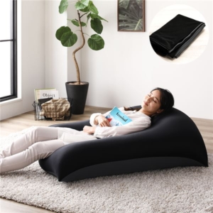 ビーズクッション用 別売り 替え カバー 単品 約110cm 71cm 特大 日本製 吸水 速乾 帯電防止 洗える 代引不可