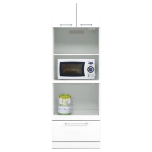 レンジ台 キッチン収納 幅60cm 上置き 可動棚 コンセント付 日本製 トリプルレンジボード 完成品 開梱設置 代引不可