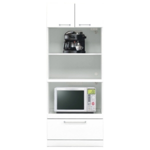 レンジ台 キッチン収納 幅70cm 上置き 可動棚 コンセント付 日本製 トリプルレンジボード 完成品 開梱設置 代引不可