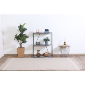 収納棚 オープンラック 3段 ダーク EZBO ワイヤーラック 組立品 リビング ダイニング インテリア家具 代引不可