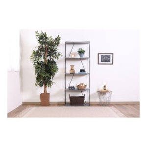 収納棚 オープンラック 5段 ダーク EZBO ワイヤーラック 組立品 リビング ダイニング インテリア家具 代引不可