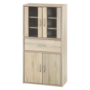 ミドルキッチンキャビネット オーク 組立品 代引不可