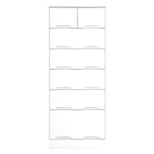 ハイチェスト 衣類収納 6段 スライドレール付き引き出し 日本製 完成品 ベッドルーム リビング 玄関渡し 代引不可